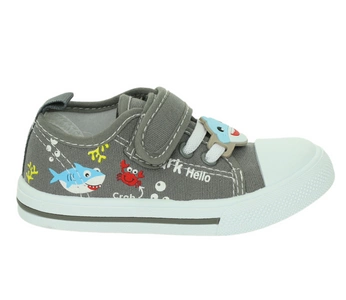 Buty letnie dla chłopca na rzepy z rekinem American Club