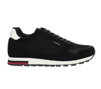 Czarne adidasy męskie lekkie i oddychające z wkładką MEMORY FOAM American Club