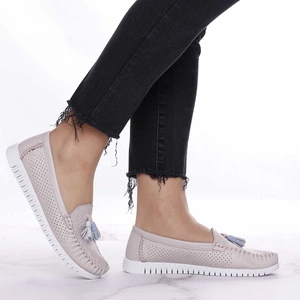 Mokasyny damskie skórzane Polskie Jezzi