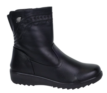 Komfortowe buty zimowe damskie na zamek na antypoślizgowej podeszwie UNISOFT