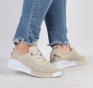 Lekkie eleganckie adidasy damskie półbuty sportowe ze skóry naturalnej MODO