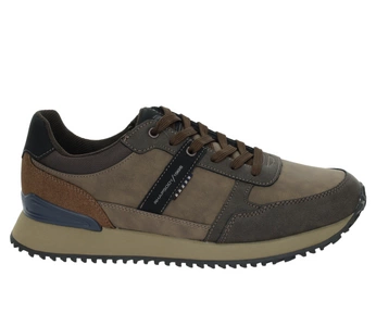 Brązowe adidasy męskie czekoladowe typu New Balance od American Club
